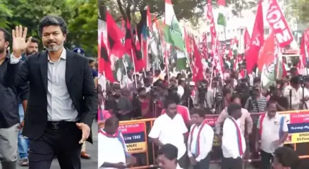 ইন্ডিয়া জোটের বিক্ষোভে যোগ দিল থালাপতি বিজয়ের দল